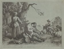 Sleeping Shepherd Boy and Woman with a Child, 1759/1782. Creator: Francesco Londonio