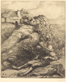 Sleeping Shepherd (Le repos du berger). Creator: Alphonse Legros