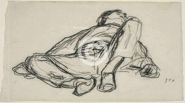 Sleeping Peasant, c. 1865. Creator: Jean Francois Millet.