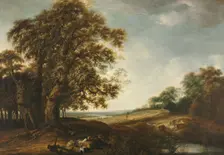 Sleeping Peasants near Fields (Parable of the Weeds), 1650-1653. Creator: Simon de Vlieger (Dutch, 1601-1653)