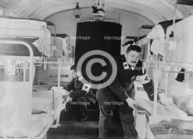 Sleeping room in Kaiserin's Hospital Train, between c1914 and c1915. Creator: Bain News Service.