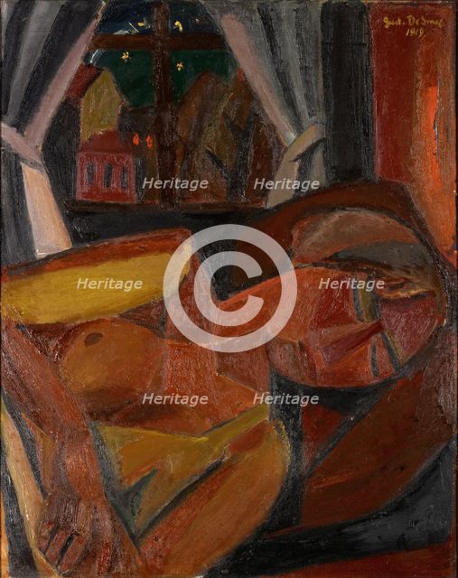 Sleeping woman, 1919. Creator: Gustave De Smet.