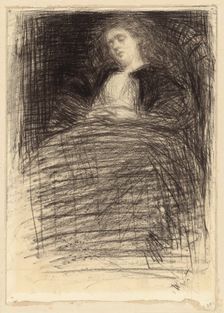 Sleeping Woman, c. 1863. Creator: James Abbott McNeill Whistler