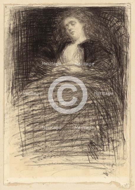 Sleeping Woman, c. 1863. Creator: James Abbott McNeill Whistler.