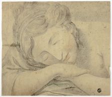 Sleeping Woman With Head on Arms, n.d. Creator: Unknown