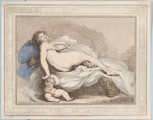 Sleeping Venus and Love, 1799., 1799. Creator: Thomas Rowlandson