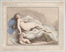 Sleeping Venus and Love, 1799., 1799. Creator: Thomas Rowlandson