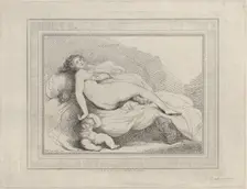 Sleeping Venus and Love, 1799., 1799. Creator: Thomas Rowlandson