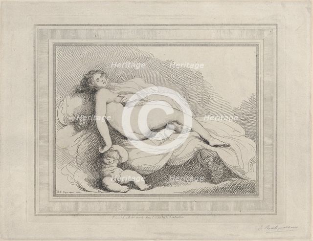 Sleeping Venus and Love, 1799., 1799. Creator: Thomas Rowlandson.