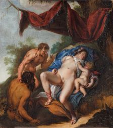 Sleeping Venus with Cupid Watched by Satyrs , ca 1600-1625 . Creator: Rubens, Pieter Paul (1577-1640)