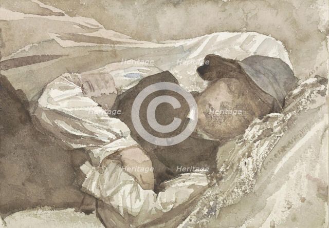 Sleeping young man, 1874-1925. Creator: Jan Veth.