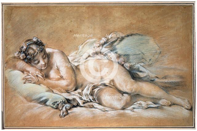 'Sleeping Young Woman', 1758.  Artist: François Boucher