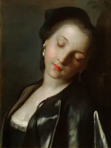 Sleeping Young Woman mid 18th century. Artist: Pietro Rotari
