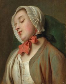 Sleeping young woman, Mid of the 18th cen. Creator: Rotari, Pietro Antonio (1707-1762)
