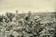 Sleepless Mafeking - Hot Work in the Trenches 1900. Creator: Richard Caton Woodville II