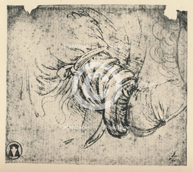 'Sleeve study for The Annunciation', 1470-1473 (1945). Artist: Leonardo da Vinci.