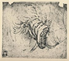 Sleeve study for The Annunciation 1470-1473 (1945). Artist: Leonardo da Vinci