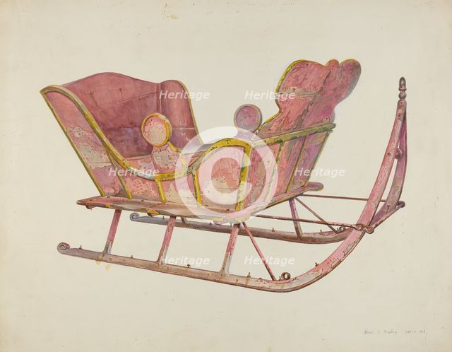 Sleigh, 1935/1942. Creator: Amos C. Brinton.