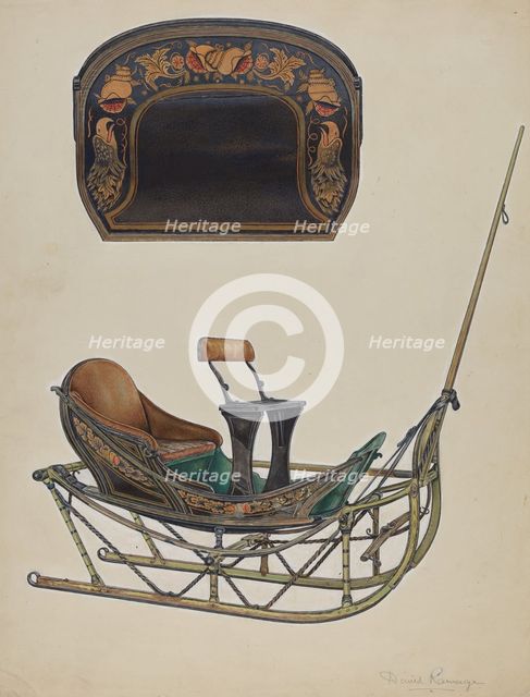 Sleigh, 1935/1942. Creator: David Ramage.