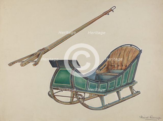 Sleigh, 1935/1942. Creator: David Ramage.