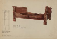 Sleigh Bed, c. 1936. Creator: Kurt Melzer