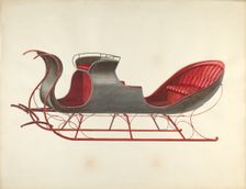 Sleigh, c. 1936. Creator: Fred Weiss