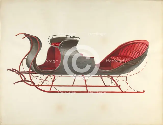 Sleigh, c. 1936. Creator: Fred Weiss.