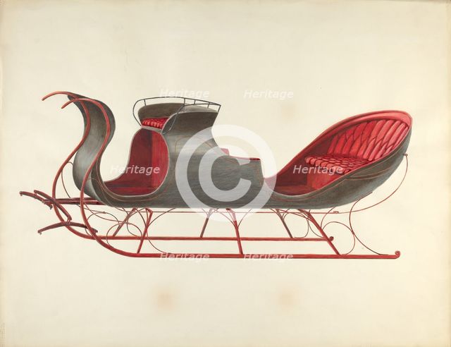 Sleigh, c. 1936. Creator: Fred Weiss.