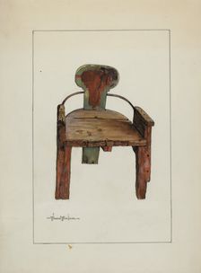 Sleigh Chair, c. 1937. Creator: Florence Truelson