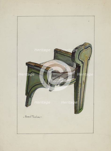 Sleigh Chair, c. 1937. Creator: Florence Truelson.