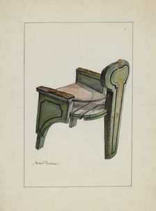 Sleigh Chair, c. 1937. Creator: Florence Truelson