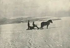 Sleighing over the Glacier, Folgefonna, Norway, 1895. Creator: Knud Knudsen