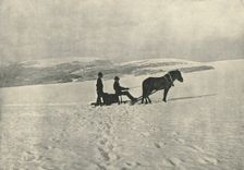 Sleighing over the Glacier, Folgefonna, Norway, 1895. Creator: Knud Knudsen