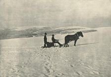 Sleighing over the Glacier, Folgefonna, Norway, 1895. Creator: Knud Knudsen