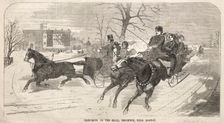 Sleighing on the Road, Brighton, near Boston, 1859. Creator: Winslow Homer (American, 1836-1910)