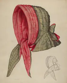 Sleighing Bonnet, c. 1941. Creator: Lillian Causey