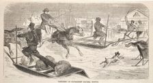 Sleighing in Haymarket Square, Boston, 1859. Creator: Winslow Homer (American, 1836-1910)