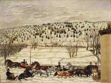 Sleighing Scene, 1873. Creator: Martin Edgar Ferrill