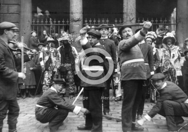Sleights Sword Dancers, East Side, Whitby, Yorkshire, c1912.  Artist: Cecil Sharp