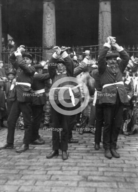 Sleights Sword Dancers, East Side, Whitby, Yorkshire, c1912. Artist: Cecil Sharp