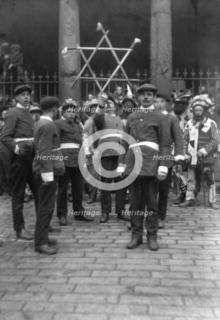 Sleights Sword Dancers, East Side, Whitby, Yorkshire, c1912. Artist: Cecil Sharp