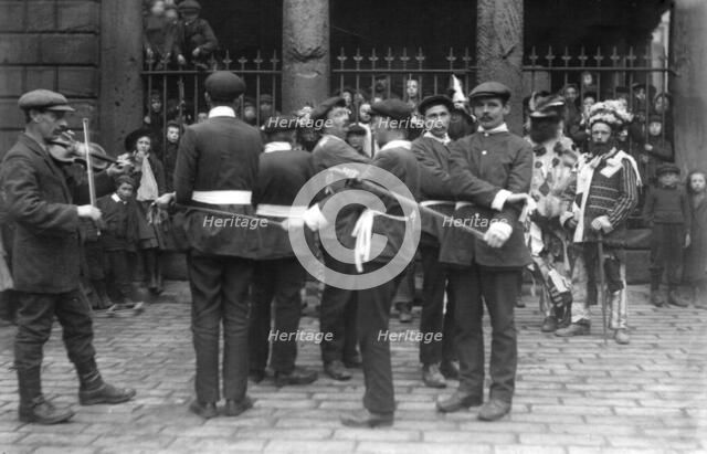 Sleights Sword Dancers, East Side, Whitby, Yorkshire, c1912. Artist: Cecil Sharp
