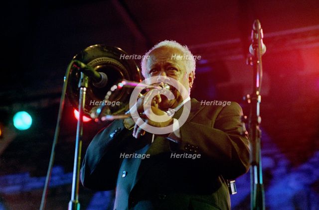 Slide Hampton, Brecon Jazz Festival, Powys, Wales, August 12, 2005.  Artist: Brian O'Connor.