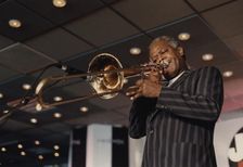 Slide Hampton, Jazz Inn Party, Nordwijk, Netherlands, 1989. Creator: Brian Foskett