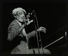 Slim Gaillard on the piano at the Forum Theatre, Hatfield, Hertfordshire, 1986. Artist: Denis Williams
