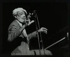 Slim Gaillard on the piano at the Forum Theatre, Hatfield, Hertfordshire, 1986. Creator: Denis Williams