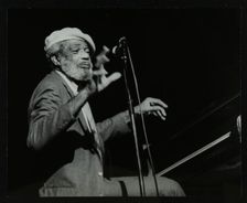 Slim Gaillard on the piano at the Forum Theatre, Hatfield, Hertfordshire, 1986. Creator: Denis Williams