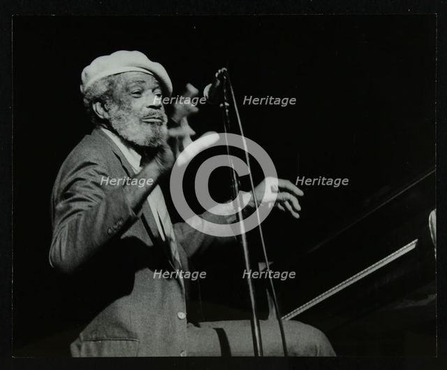 Slim Gaillard on the piano at the Forum Theatre, Hatfield, Hertfordshire, 1986. Creator: Denis Williams.