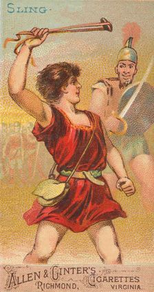 Sling, from the Arms of All Nations series (N3) for Allen & Ginter Cigarettes Brands, 1887. Creator: Allen & Ginter