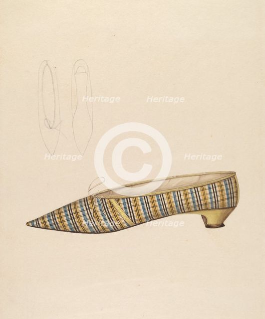 Slipper, 1935/1942. Creator: Dorothy Gernon.
